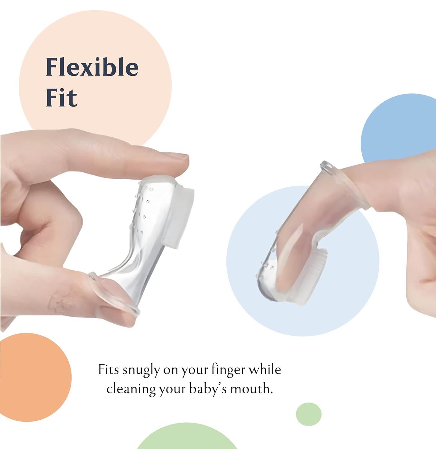 Picture of Little Smiles Baby Finger Toothbrush Set - 3 Pcs Soft Silicone Teether for Infants & Toddlers - Oral Care