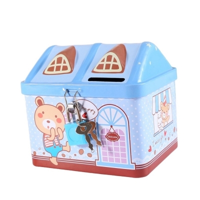 Picture of Combination Lock Coin Bank - Money Box for Indoor Change - Exquisite Cartoon Cute Cash Box - Multicolor for Shelf Cabinet-Multicolor