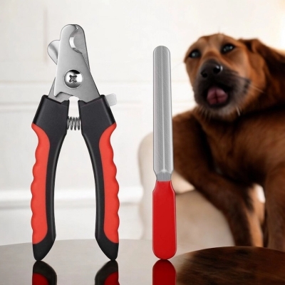 Picture of Cat Grooming Tool - Stainless Steel Dog Clippers and File Kit for Pets