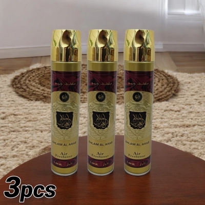 Picture of Create a Pleasant Atmosphere - 3 Pcs Combo Ahlam AL Arab Room Spray 300ml - Fresh Floral Woody - Ideal for Indoor Spaces