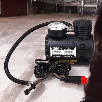 Picture of 12v 300psi Portable Metal Air Compressor - Heavy Duty Car Tire Inflator with Digital Pressure Gauge