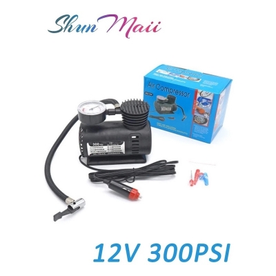 Picture of 12v 300psi Portable Metal Air Compressor - Heavy Duty Car Tire Inflator with Digital Pressure Gauge