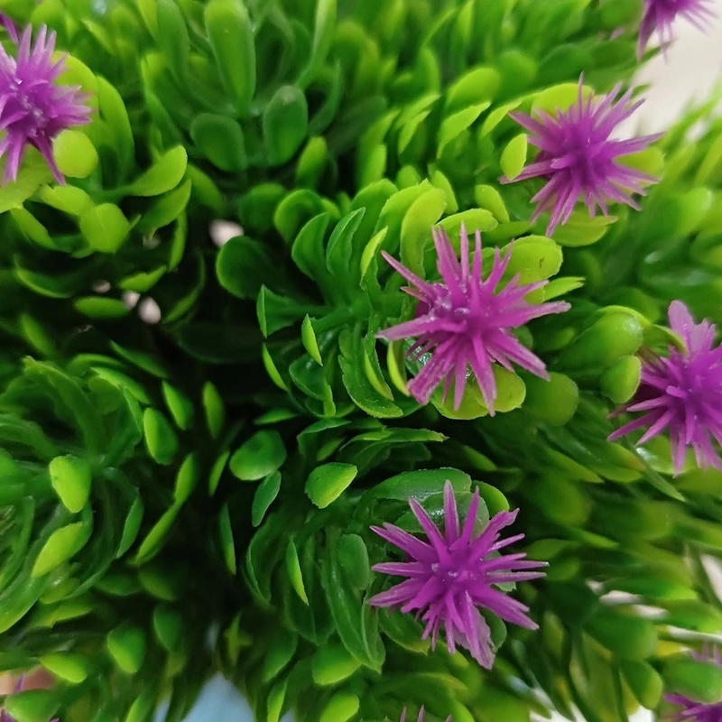 Picture of Enhance your home or restaurant with this 16cm Artificial Plants Grass with Flower and Vase. Made from durable plastic in a stunning multicolor design.-Multicolor