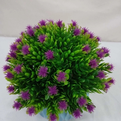 Picture of Enhance your home or restaurant with this 16cm Artificial Plants Grass with Flower and Vase. Made from durable plastic in a stunning multicolor design.-Multicolor