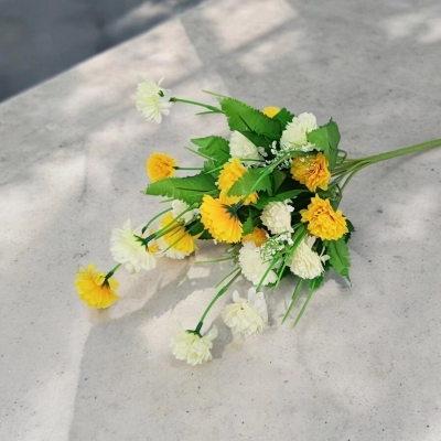 Picture of 40cm Long Multicolor Silk Flowers Stick - 20-28 Heads for Home and Restaurant Decor-Multicolor