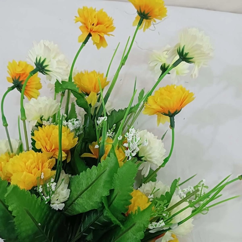 Picture of 40cm Long Multicolor Silk Flowers Stick - 20-28 Heads for Home and Restaurant Decor-Multicolor