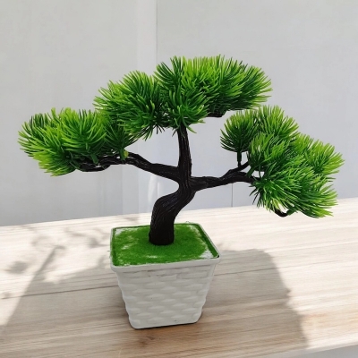 Picture of Add Greenery  23*23cm Plastic Bonsai for Home & Restaurant-Multicolor