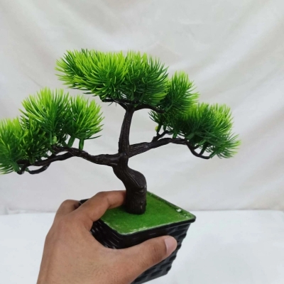 Picture of Add Greenery  23*23cm Plastic Bonsai for Home & Restaurant-Multicolor