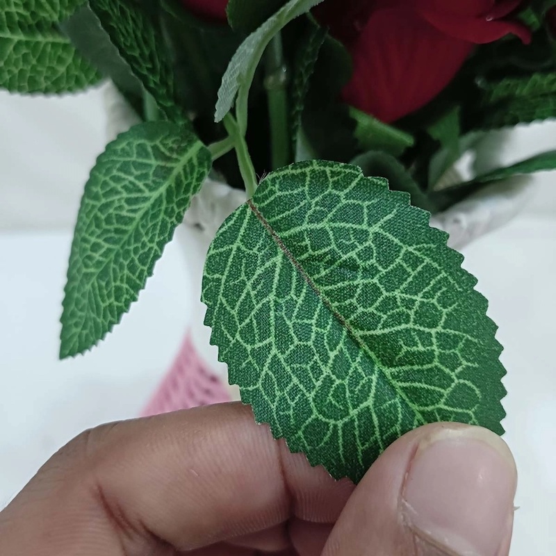 Picture of Fantastic Flowers Multicolor Velvet Roses in Guldasta Pot - 14-15 Real Looking Heads, Plastic & Fabric, Includes Vase & 3 Sticks - Home & Restaurant Decoration-Multicolor