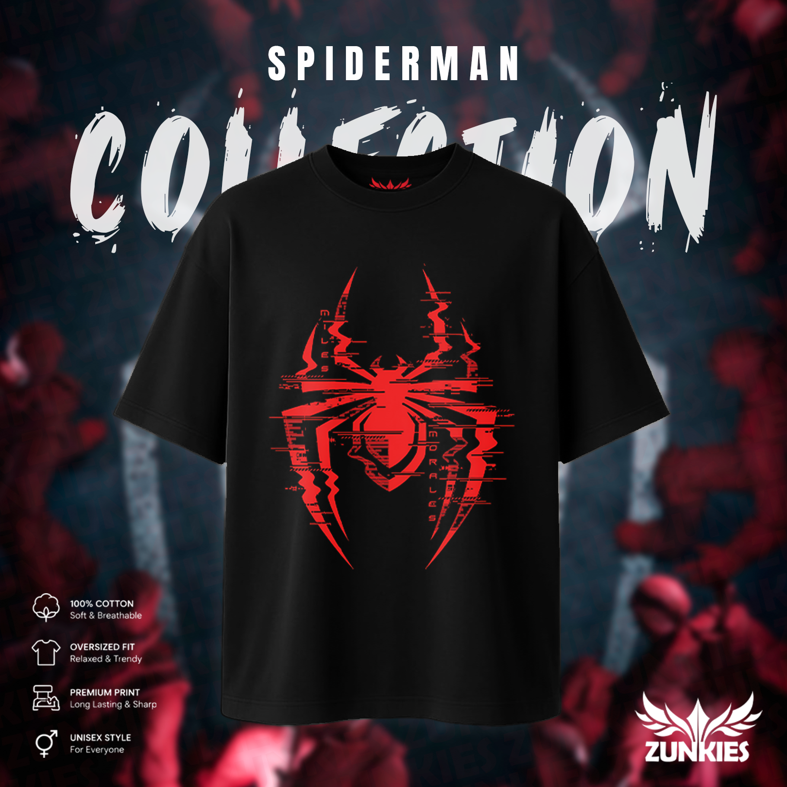 Picture of Spider-Man - Zunkies Oversized Drop Shoulder T-shirt
