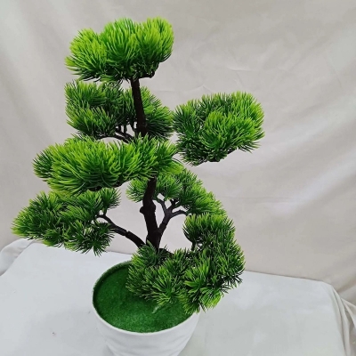Picture of 7-Head Pine Bonsai - 43*24cm - Plastic Plant for Garden, Living Room, Shop Decor-Multicolor