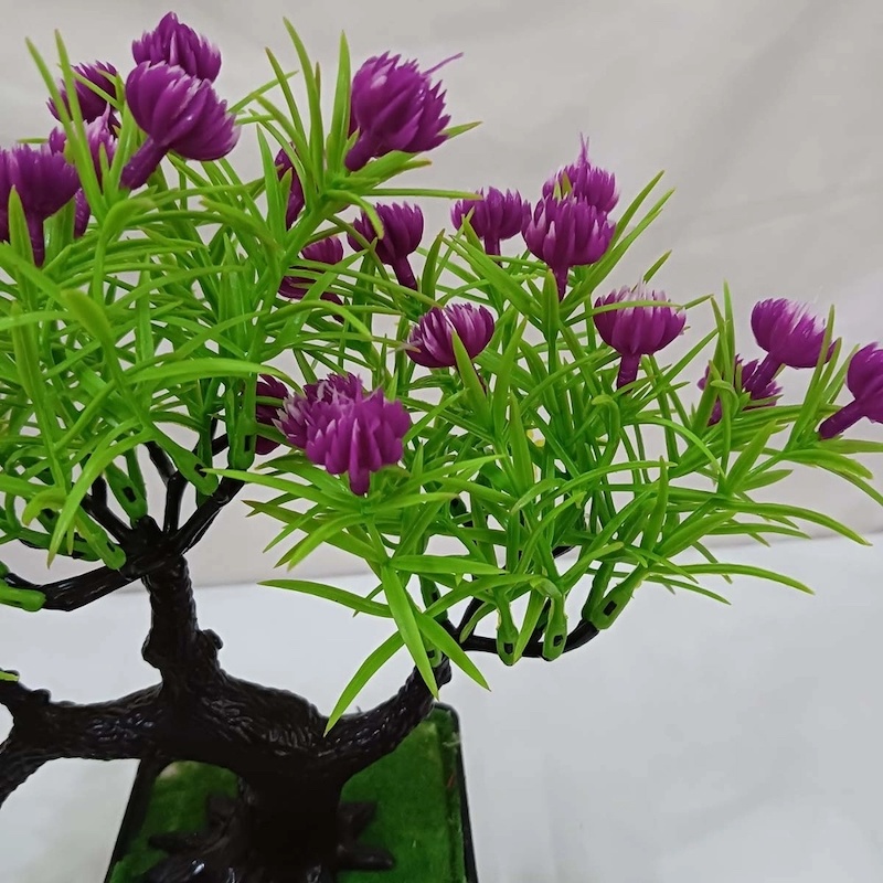 Picture of Colorful Mini Flower 17*33cm Bonsai - Green Plastic Plant for Bedroom, Kitchen, and Garden-Multicolor