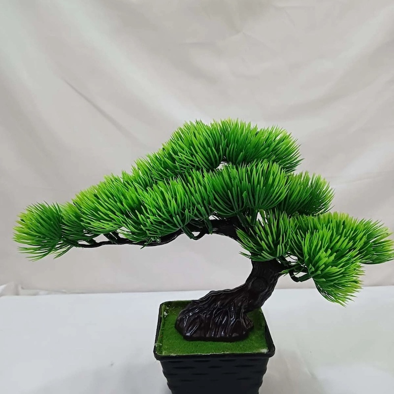 Picture of 24*30cm Artificial Bonsai Tree - Realistic Green Plant for Office, Home, and Garden Settings-Multicolor