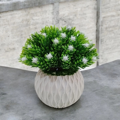 Picture of This vibrant 16cm Artificial Plants Grass with Flower and Vase is made of durable plastic in a multicolor design, perfect for decorating your home or restaurant. Quantity  1 pcs.-Multicolor