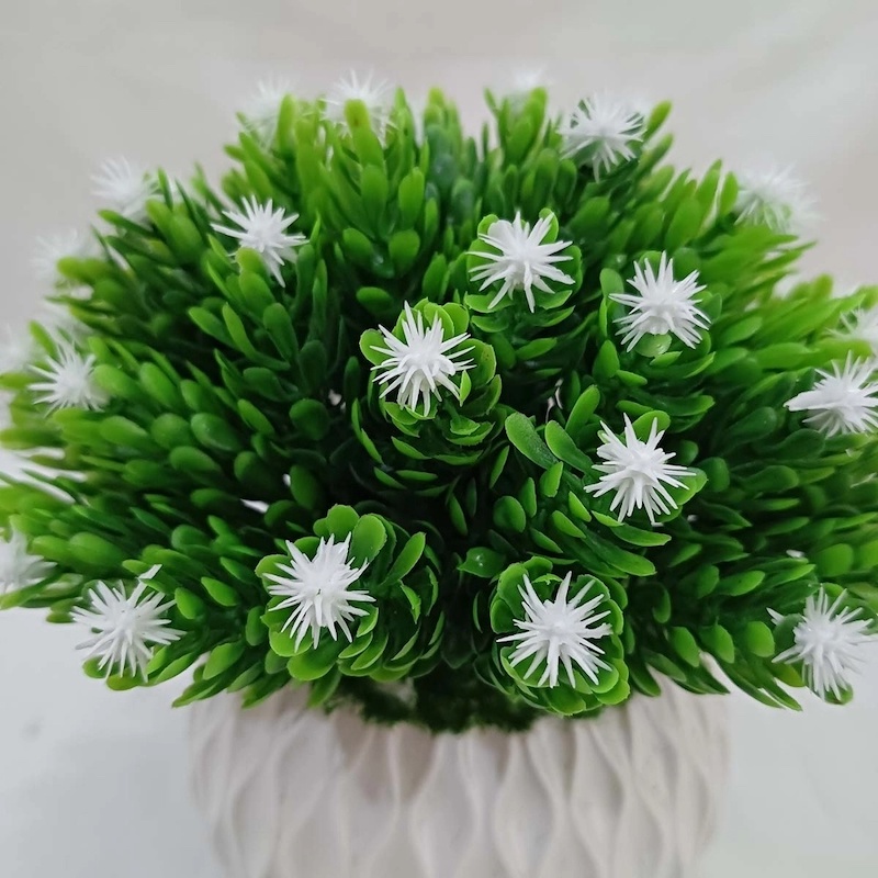 Picture of This vibrant 16cm Artificial Plants Grass with Flower and Vase is made of durable plastic in a multicolor design, perfect for decorating your home or restaurant. Quantity  1 pcs.-Multicolor