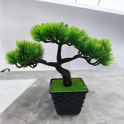 Picture of 23*23cm Artificial Plastic Bonsai for Home Decor - 1 pcs-Multicolor