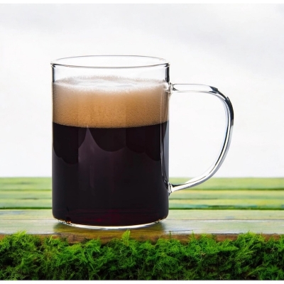 Picture of GPB19 Borosilicate Mug - 450ml Clear, Lightweight, Heat Resistant, Fireproof for Oven Use, Great for Tea and Coffee (1pc).-Clear