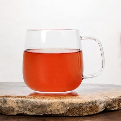 Picture of 490ml Borosilicate Glass Mug - CB, GPB27/L1, Heat Resistant, Fireproof for Oven, Lightweight, Ideal for Hot & Cool Beverages (1PC).-Clear