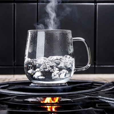 Picture of Borosilicate Glass Coffee Cup – 490ml-Clear