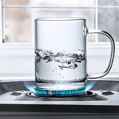 Picture of 450ml GPB19 Clear Borosilicate Glass Mug - Heat Resistant, Lightweight, Fireproof, Ideal for Hot & Cool Drinks, Versatile Design (1pc)-Clear