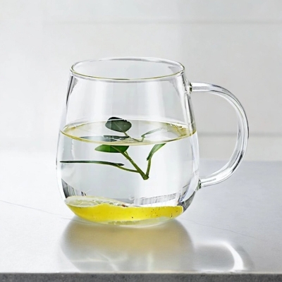 Picture of Borosilicate Glass Coffee Mug - 490ml (1PC) CB, GPB27/L1, Heat Resistant, Lightweight, Fireproof for Oven Use, Ideal for Hot & Cool Drinks.-Clear