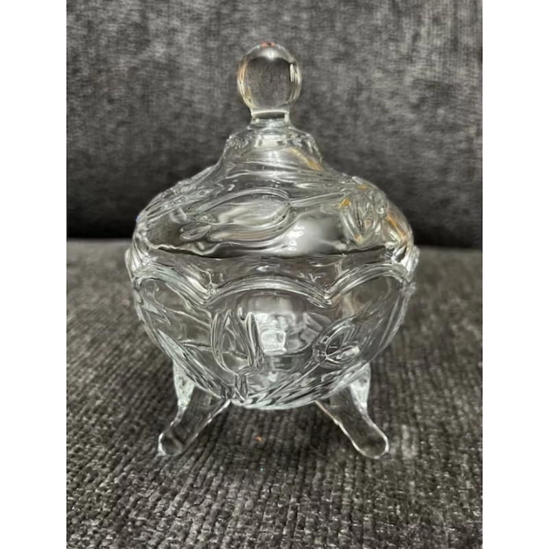 Picture of 1 Pc Fine Crystal Mini Candy Dish - Studio Silversmiths Liliana Collection Covered Canister-Clear