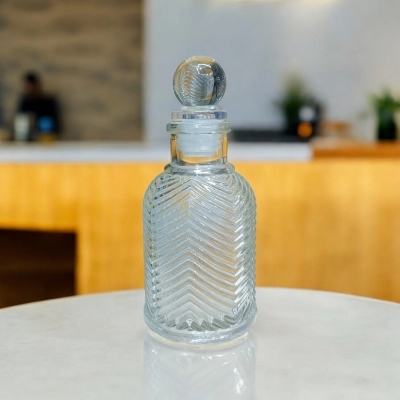 Picture of Mini Storage French Girl 100ml Glass Jar Perfume Bottle Home Decor-Clear