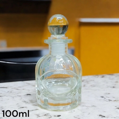 Picture of Perfume Bottle 100ml French Girl Sealed Glass Jar Mini Storage Decor-Clear