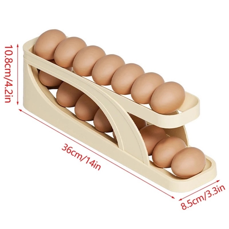 Picture of Slide-type Double-layer Egg Box with Roller - 1 pcs-Multicolor