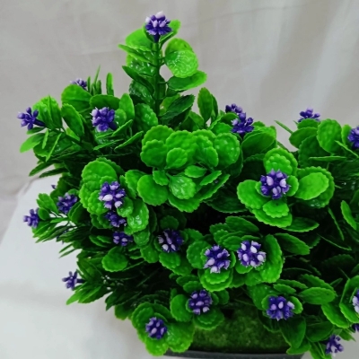 Picture of Restaurant Home Table Bonsai Décor  1 Pc New Green Mini Artificial Flower Tree Minicape with Plastic Tob-Multicolor