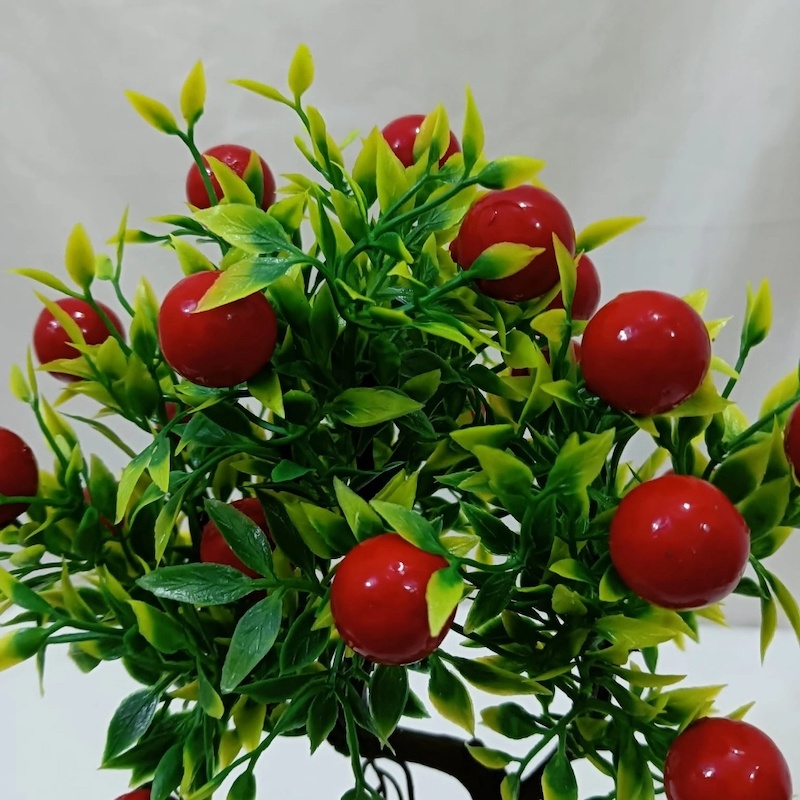 Picture of New 1Pc Artificial Flower Fruit Tree Minicape Bonsai for Home and Restaurant Table Decoration, Multicolor-Multicolor