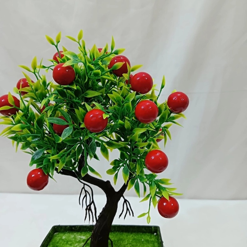 Picture of New 1Pc Artificial Flower Fruit Tree Minicape Bonsai for Home and Restaurant Table Decoration, Multicolor-Multicolor