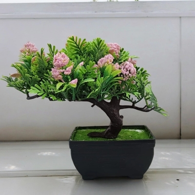 Picture of Artificial Plant with Pink Flower Vase-Pink