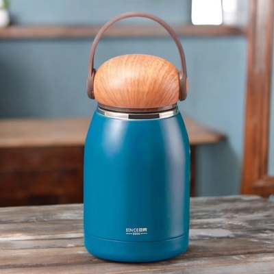 Picture of 304 Stainless Steel Travel Mug, Blue Insulated Coffee Cup, 300ml Water Thermos-Blue