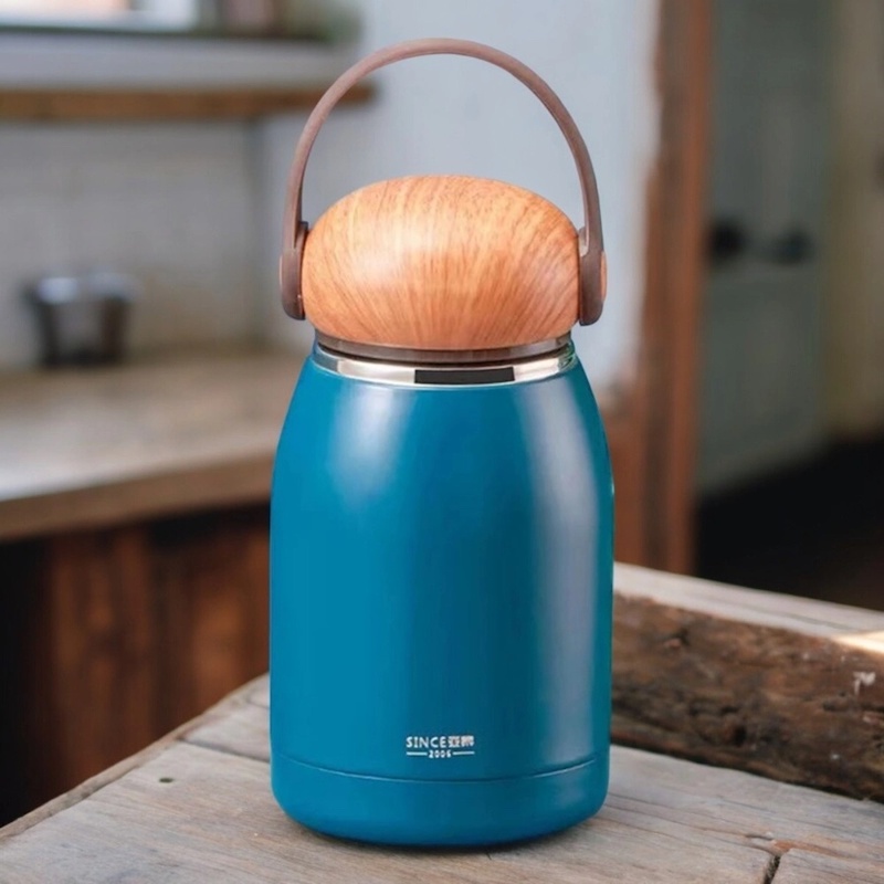 Picture of 304 Stainless Steel Travel Mug, Blue Insulated Coffee Cup, 300ml Water Thermos-Blue
