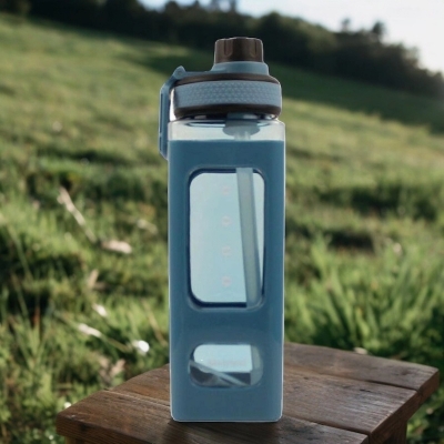 Picture of Fitness Water Cup, Blue 700ml, BPA-free Sports Bottle for Gym Exercise-Blue