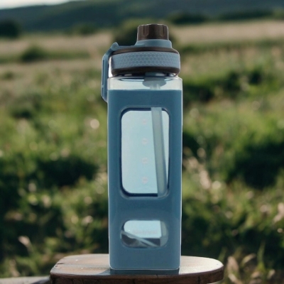 Picture of Fitness Water Cup, Blue 700ml, BPA-free Sports Bottle for Gym Exercise-Blue