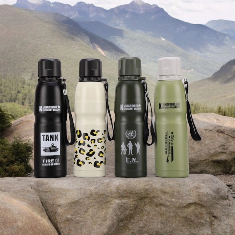 Picture of 1 pcs Travel Cup Thermal Bottle, Stainless Steel Vacuum Tumbler for Coffee Tea, 800ml Thermo-Becher (Multicolor)
