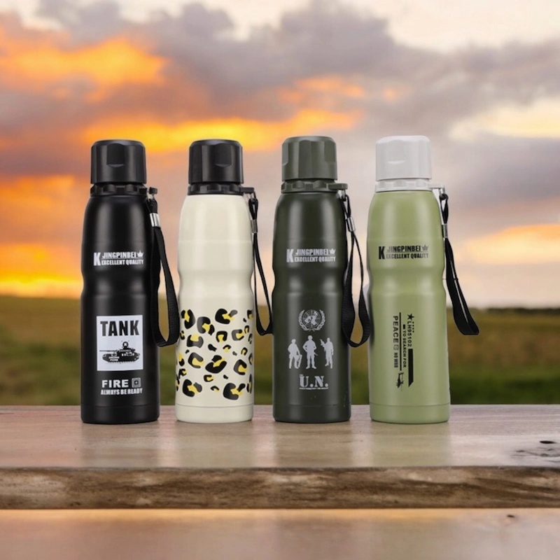 Picture of 1 pcs Travel Cup Thermal Bottle, Stainless Steel Vacuum Tumbler for Coffee Tea, 800ml Thermo-Becher (Multicolor)