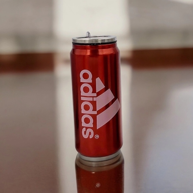 Picture of 1 pcs Red Color Can style Stainless 500ml Vacuum Water Bottle, Drinking Bottle-Red
