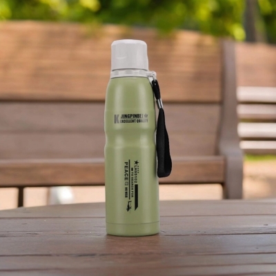 Picture of Stainless Steel Vacuum Tumbler for Coffee Tea, Thermo Mug, 800ml Thermo-Becher Travel Cup Thermal Bottle for Bike-Green