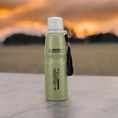 Picture of Stainless Steel Vacuum Tumbler for Coffee Tea, Thermo Mug, 800ml Thermo-Becher Travel Cup Thermal Bottle for Bike-Green