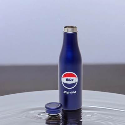 Picture of PepsiLogo-Best Stainless 500ml Water Bottle, Vacuum Blue Drinking Bottle, 1 pcs-Blue