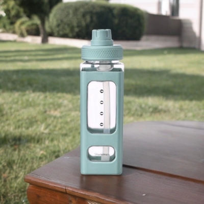 Picture of Creative Square Eco-Friendly Sports Water Bottle, Blue, 700 ml Durable Drinking Bottle-Blue