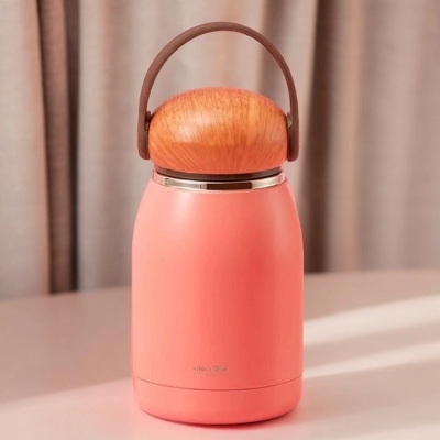 Picture of Mini 300ml Thermal Cup, Vacuum Flask, 304 Stainless Steel Insulated Coffee Mug-Pink