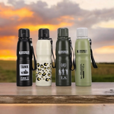 Picture of Stainless Steel Vacuum Tumbler for Coffee Tea, Thermo Mug, 800ml Thermo-Becher 1 pcs Travel Cup Thermal Bottle for Bike-Multicolor