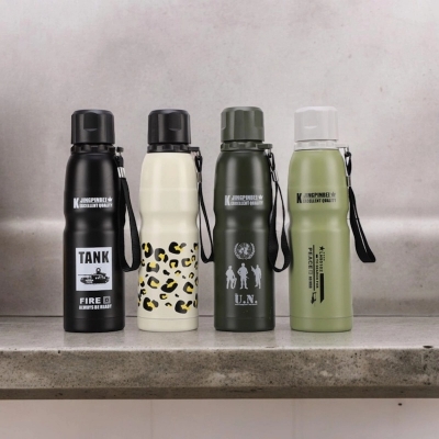 Picture of Stainless Steel Vacuum Tumbler for Coffee Tea, Thermo Mug, 800ml Thermo-Becher 1 pcs Travel Cup Thermal Bottle for Bike-Multicolor