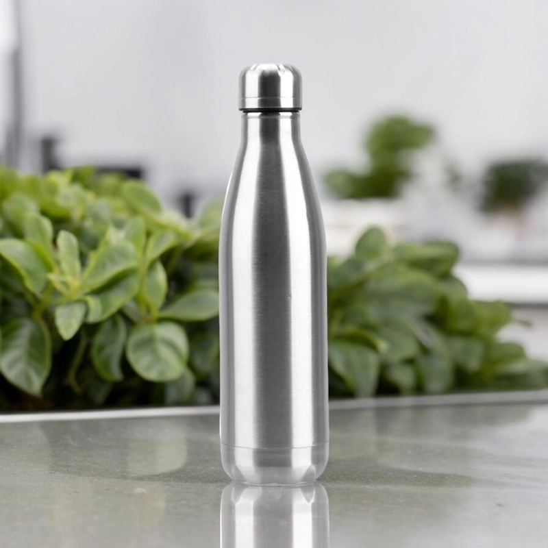 Picture of Travel Cups Stainless Steel Water Bottle  500ml for Hydration-Silver