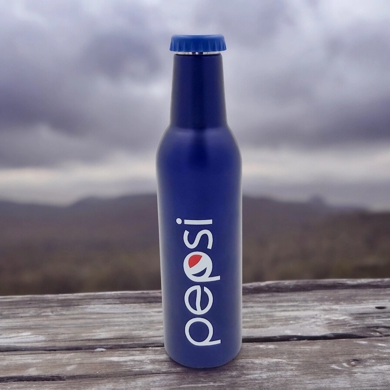 Picture of Pepsi Vacuum Water Bottle, 1 pcs Stainless Steel 500ml, Hot and Cool-Blue