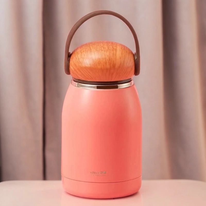 Picture of 304 Stainless Steel Travel Mug, Pink Insulated Coffee Cup, 300ml Water Thermos-Pink